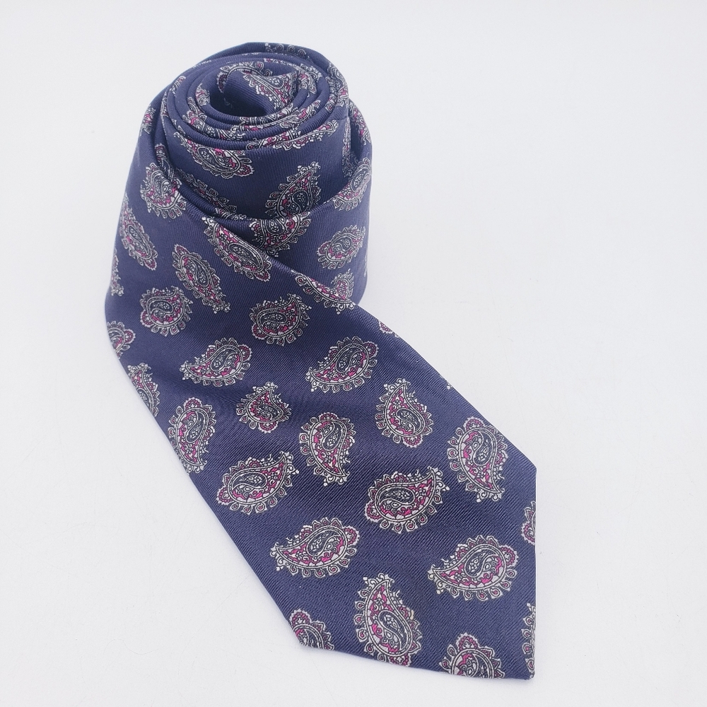 CHRISTIAN DIOR Vintage Mens‎ Silk Neck Tie Paisley Print 90s Dior